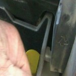 Glove box holder pin