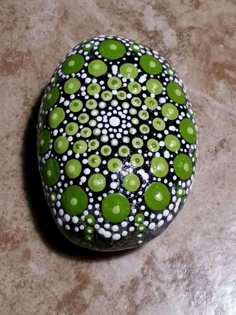 Mandala rock "Lilly Pad"